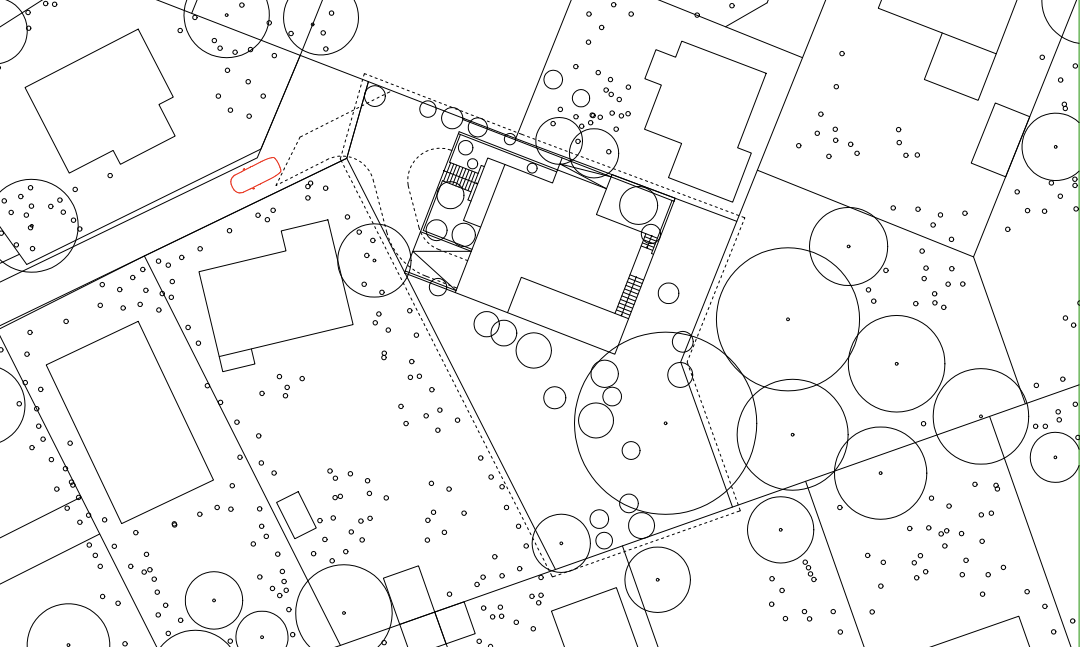 Rzut działki - plan zagospodarowania